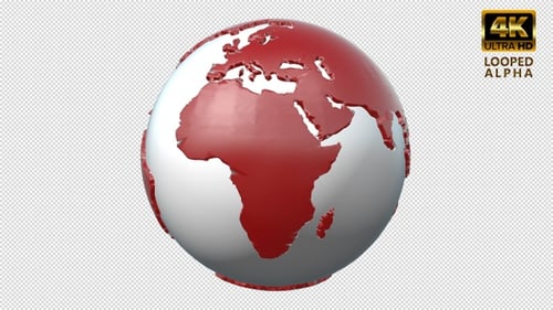 Globo terrestre rojo