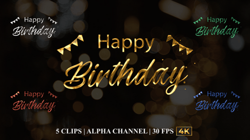 Happy Birthday Text Animation