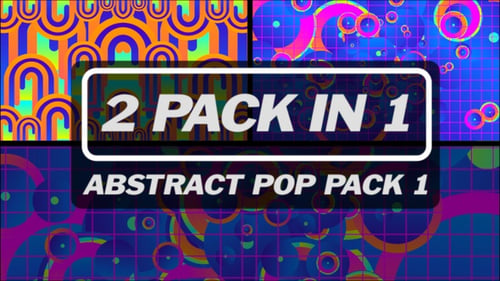 Dynamic Retro Geometric Abstract Background Animation Pack