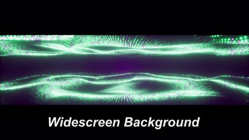 Abstract Green Particles Flowing Digital Background