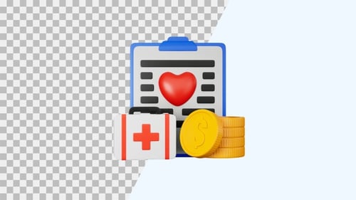 Medical Healh Inscurance 3D Animation | Alpha Channel