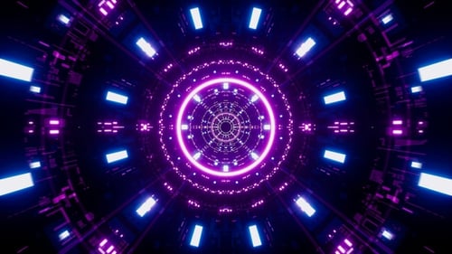 Neon Tunnel Portal