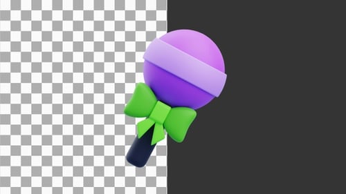 3D Animation of Vibrant Candy Mix | Alpha Channel