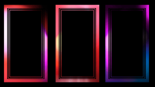 Dynamic Holographic Vertical Frames With Gradient Animation