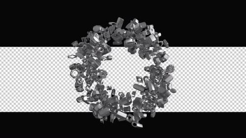 Rotating 3d Nut Circle
