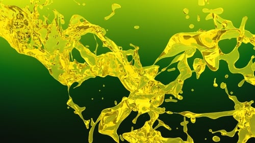 Fluid Yellow Liquid Splash Element