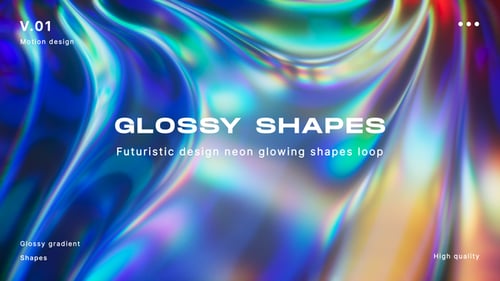 Toile de fond fluide de formes liquides colorées brillantes holographiques