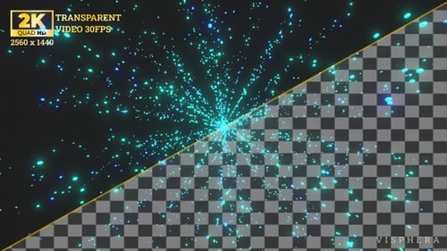 Explosion de particules radiantes au néon
