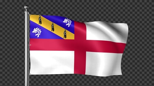 Realistic Waving Jersey Flag Loop Animation