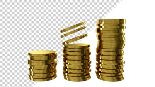 Plain Gold Coins Tower V3