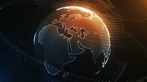 Hologramme du globe terrestre