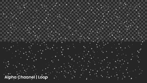 Animação 3D de partículas de estrelas cintilantes | Alpha Loop