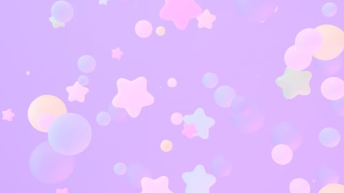 Soft Pastel Abstract 3D Shapes Floating Background
