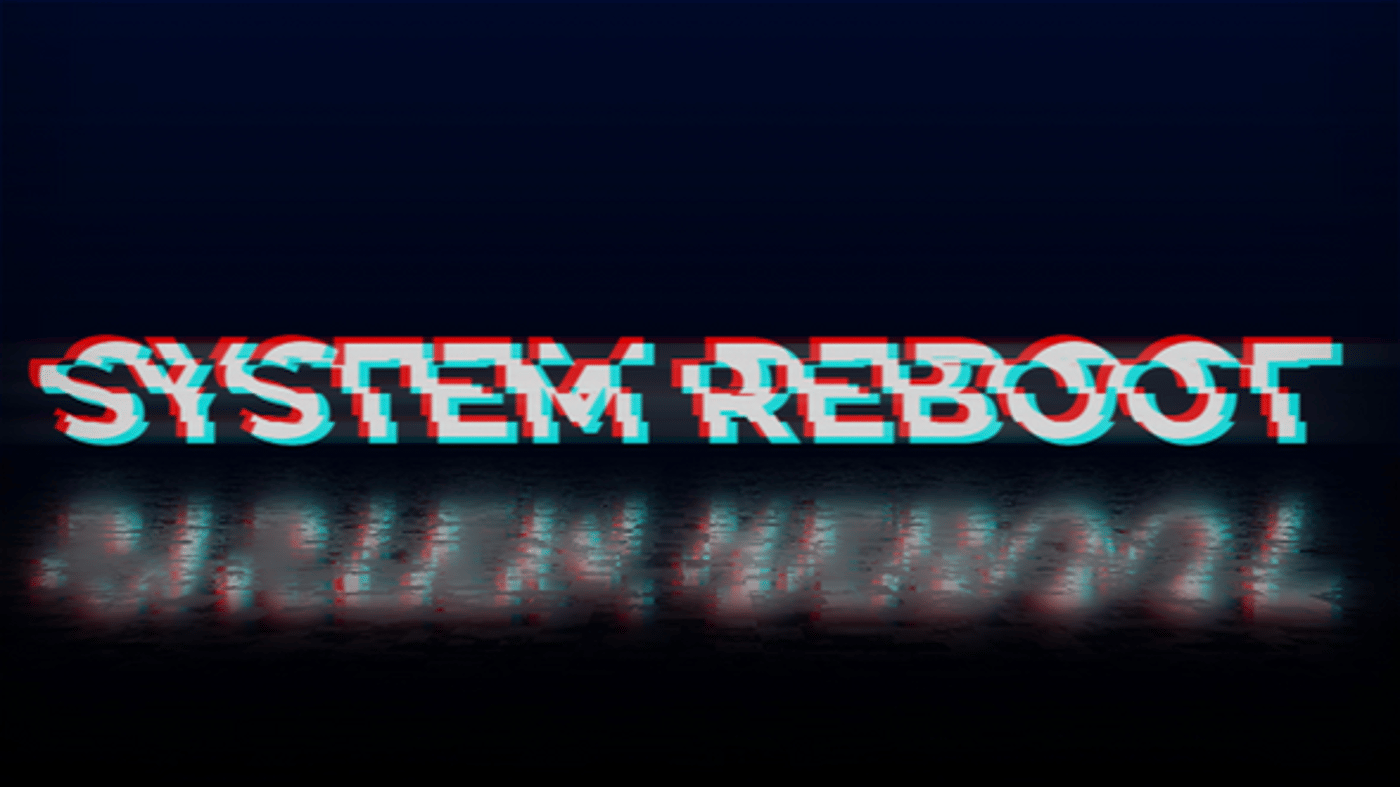 System Reboot Text Animation With Glitch Effect, Backgrounds Motion ...