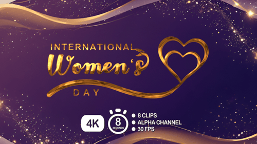 Metallic International Women's Day Title Reveal with Heart