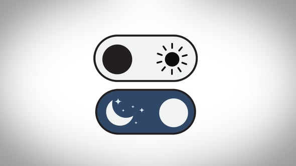 Dark Mode On Off Toggle Switch Animation – Transparent Background ...