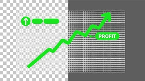 3D Business Investment Trading Stock Growth | Alpha Channel