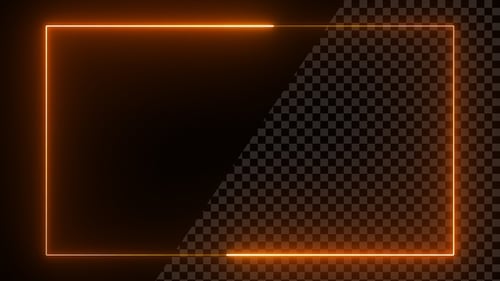 Goldener Neonrahmen Loop V21