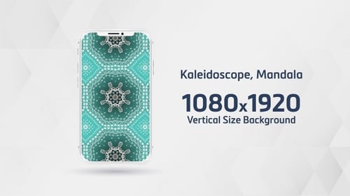 Creative Mandala, Kaleidoscopic Abstract Background, Floral, Concept, Circle, Geometric Cyan Vertica