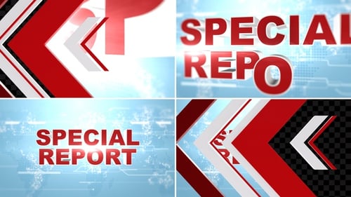 Modern 3D Special Report Broadcast Title Animation