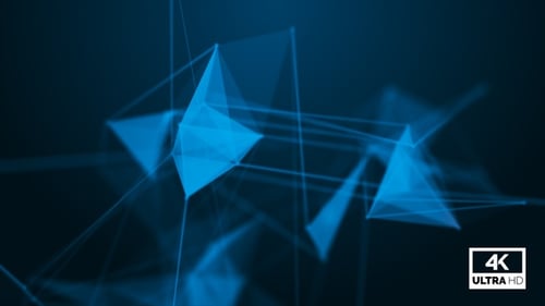 Blue Plexus Triangle Background Looped V5