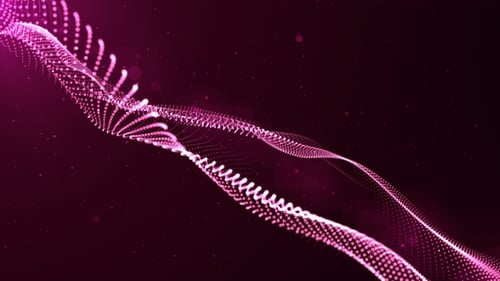 Abstract Pink Fluid Particle Wave Background