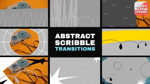 Abstract Sketch Transitions with Hand-Drawn Scribbles