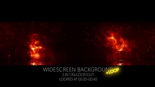 Abstract Fiery Particles Flowing Energy Loop Background