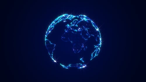 World Map Globe 3 D Hologram V3