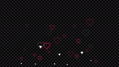 Modern Flowing Hearts Reveal Animation