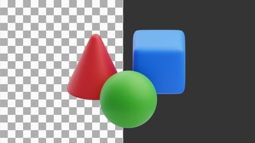 3D Animation of Creating Abstract Visuals for Modern Aesthetics | Alpha Channel