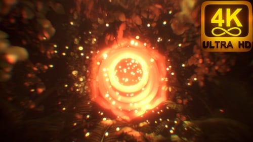 Alto BPM Laranja Sacral Chakra, animação 3D, pano de fundo, cura psicodélica, loop Swadhisthana Kundalini