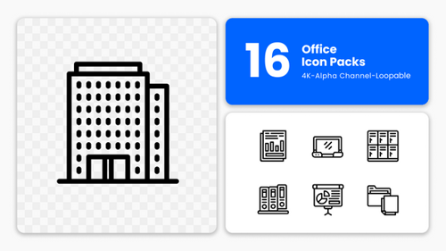 Animated Business Icons – Office, Work & Professional Activities (4K Motion Graphics)