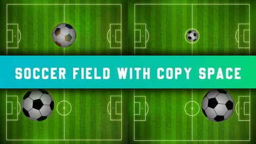 Football Soccer Field Stadium with Copy Space