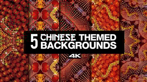 Vibrant Red Gold Kaleidoscope Pattern Abstract Motion Background