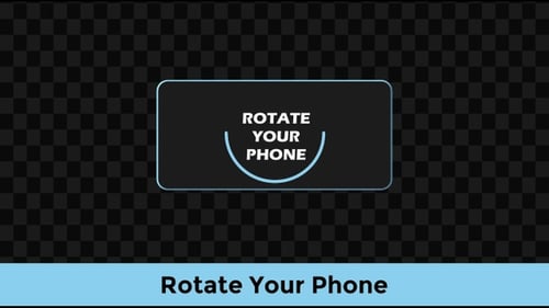 Rotate Your Phone - Blue Highlight Mobile