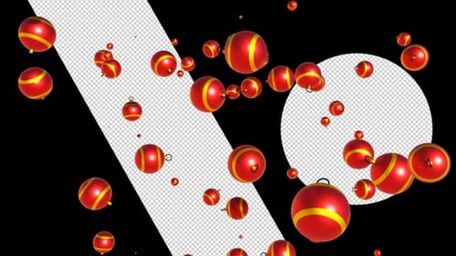 Christmas Balls Animation Background Loop Alpha