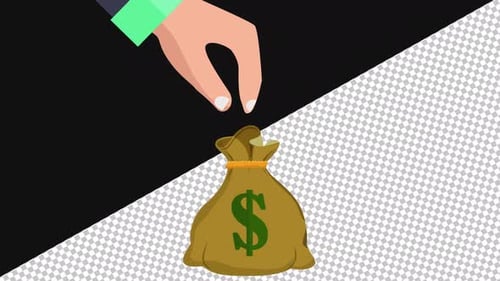 Put Dollars In The Bag | Alpha Channel