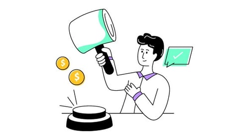 Animación de subastas Alpha Channel