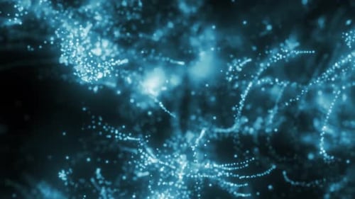 Glitzerblaue Partikel auf unendlichem Hintergrund