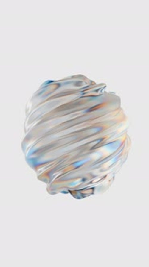 Abstract Iridescent Fluid 3D Sphere Animation