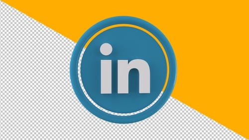 Rotatable LinkedIn Logo 4K