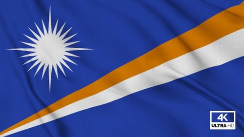 Marshall Islands Flag Waving Seamless Loop