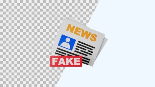 3D Animated Fake News Newspaper Icon