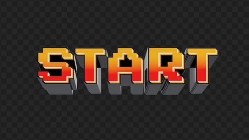 3D Arcade game start | Alpha Channel