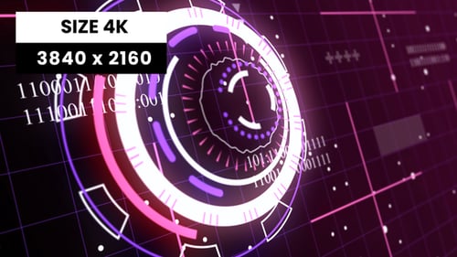 HUD Circle Hintergrund 03 4K