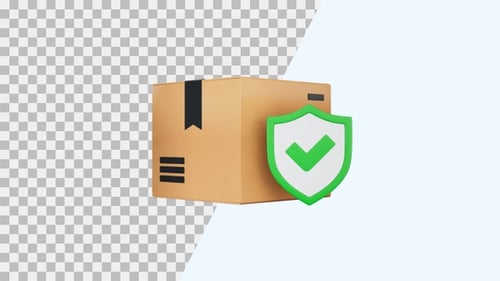 Shipping Insurance 3D Animation | Alpha Channel