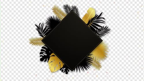 Elegant Tropical Leaves Frame Reveal Animation