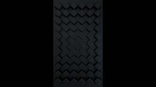 Vertical video black rotating cubes loop animation background