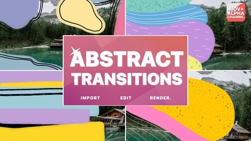 Hand-Drawn Abstract Colorful Shape Transitions